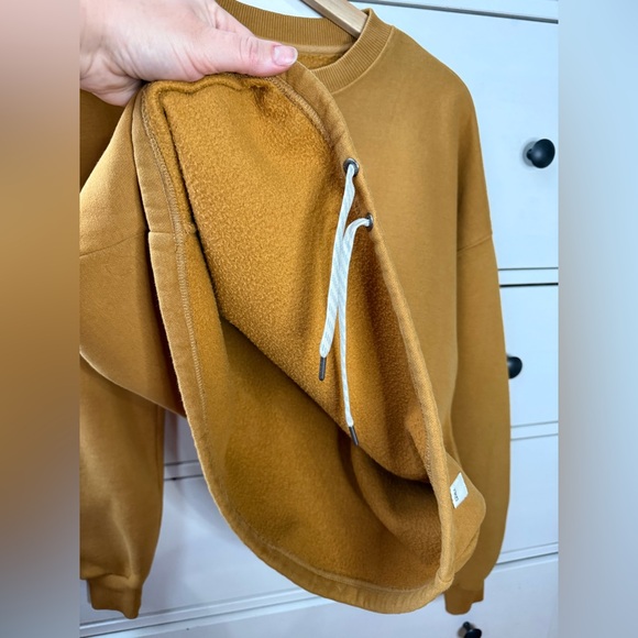 Vuori Restore Sweatshirt Women XS Crewneck Pullover Cropped Draw-string hem gold - Picture 6 of 16